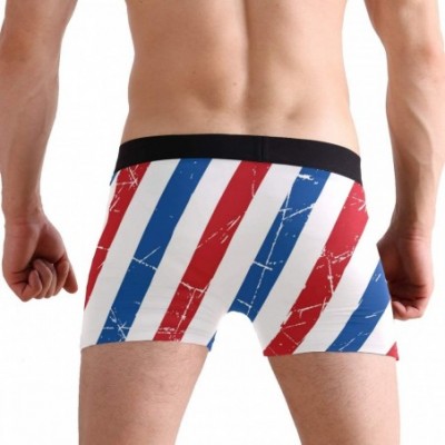 Boxer Briefs Mens Boxer Briefs Underwear Breathable Pouch Soft Underwear - Barber Shop Pattern - CF18ARK2WY5