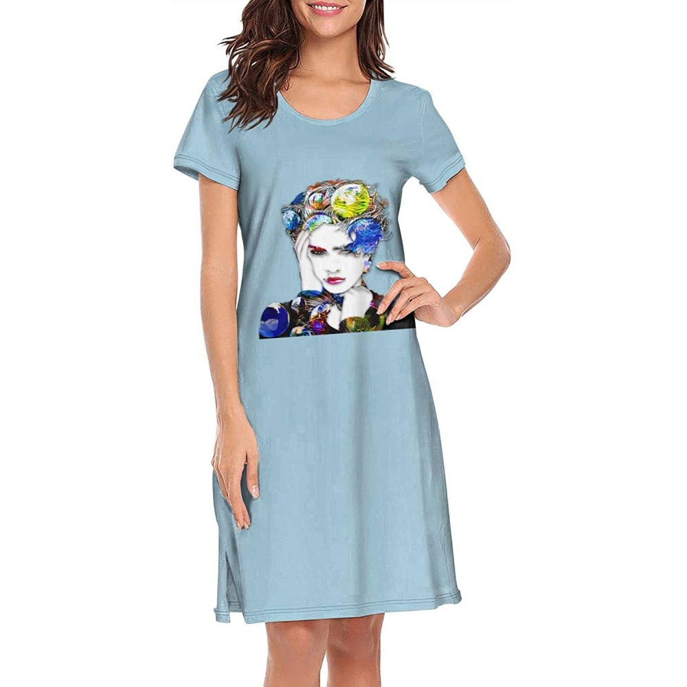 Nightgowns & Sleepshirts Madonna-Erotica-Single-Logo- Sexy Nightgowns Long Nightdress Sleepshirts Sleepwear for Women Girls -...