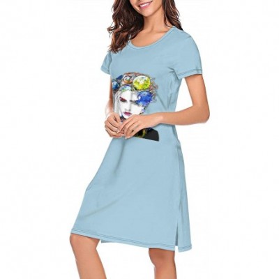 Nightgowns & Sleepshirts Madonna-Erotica-Single-Logo- Sexy Nightgowns Long Nightdress Sleepshirts Sleepwear for Women Girls -...