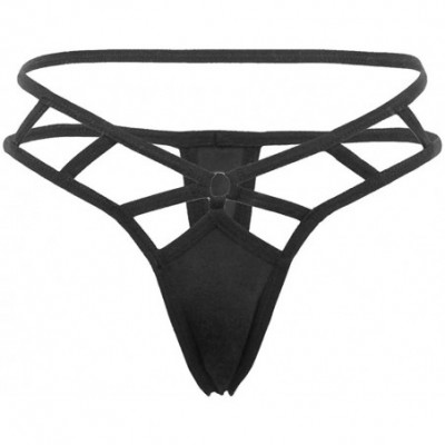 Panties Women's Underwear Panties Sexy Underwear G Letter Grid T String Thong Knick - Black 2 - CO19CITHLMQ