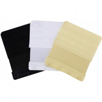 Bras 4Hook Bra Extenders low back bra converter Soft Elastic Band Bra Straps 3pcs - C518AZRM76G