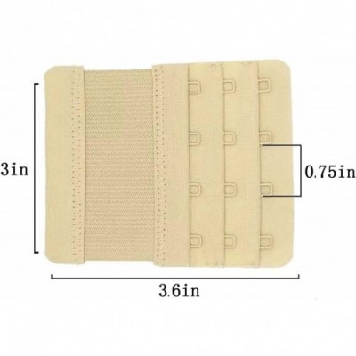 Bras 4Hook Bra Extenders low back bra converter Soft Elastic Band Bra Straps 3pcs - C518AZRM76G