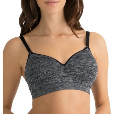 Bras Women's Seamless Wire Free Lift Bra Charcoal Heather 34B - CF17YT43R4K