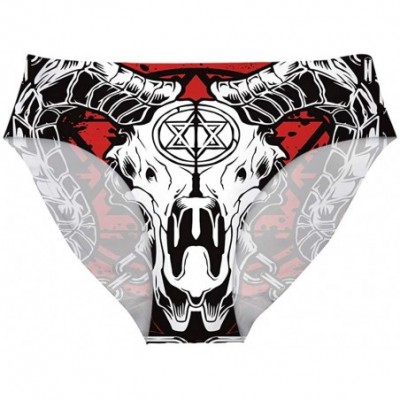 Panties Sexy Women Flower Palm Leaf Retro Underwear Briefs Breathable Hipster Panty - Devil Skull Baphomet Satanic Pentagram ...