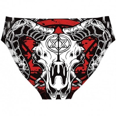 Panties Sexy Women Flower Palm Leaf Retro Underwear Briefs Breathable Hipster Panty - Devil Skull Baphomet Satanic Pentagram ...