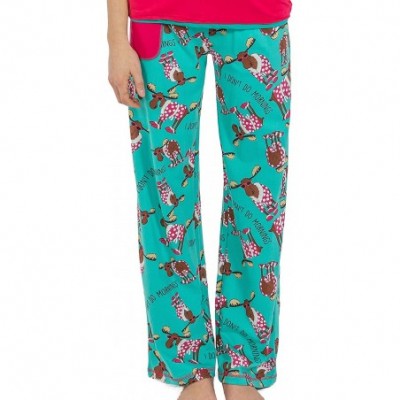 Sets Fitted Pajamas for Women- Cute Pajama Pants and Top Set- Separates - I Don’t Do Mornings Moose Pajama Pants - CW12B1NM6XP