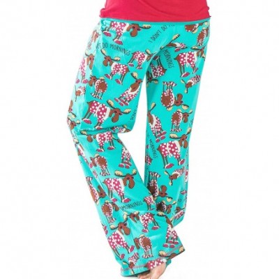 Sets Fitted Pajamas for Women- Cute Pajama Pants and Top Set- Separates - I Don’t Do Mornings Moose Pajama Pants - CW12B1NM6XP