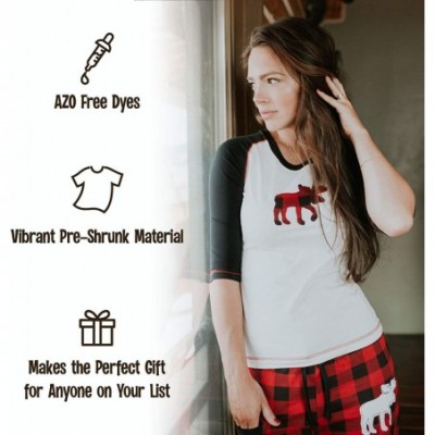 Sets Fitted Pajamas for Women- Cute Pajama Pants and Top Set- Separates - I Don’t Do Mornings Moose Pajama Pants - CW12B1NM6XP