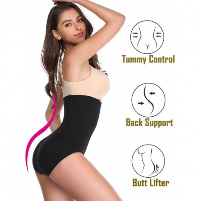 Shapewear Tummy Control Panties for Women Knickers Underwear High Waist Body Shaper Shapewear Seamless Butt Lifter - Black - ...