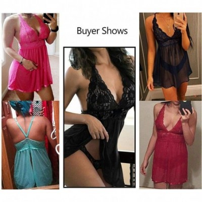 Nightgowns & Sleepshirts Lingerie for Women Rompers for Women Items Two Piece Outfits for Women - Teal - CK190TKSLNC