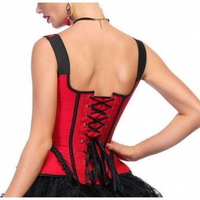 Bustiers & Corsets Women Overbust Steampunk Bustier Lace Up Corset Tops Girdles Lace Dragons Pattern Waist Shaper Corset - Re...