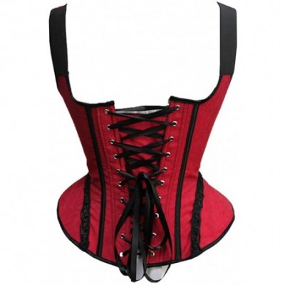 Bustiers & Corsets Women Overbust Steampunk Bustier Lace Up Corset Tops Girdles Lace Dragons Pattern Waist Shaper Corset - Re...