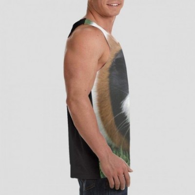 Undershirts Men's Soft Tank Tops Novelty 3D Printed Gym Workout Athletic Undershirt - Cute Guinea Pig - C519DWD6469