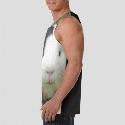 Undershirts Men's Soft Tank Tops Novelty 3D Printed Gym Workout Athletic Undershirt - Cute Guinea Pig - C519DWD6469