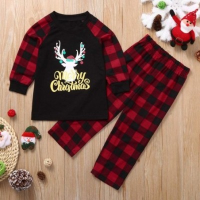 Tops Family Matching Pajamas Deer Tops Blouse Pants Family Pajamas Sleepwear Christmas Outfits Set - Kids - CD18ZMQHSET