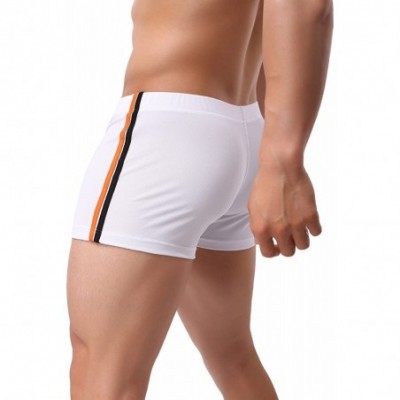 Boxers Men's Sexy Micro Mesh Boxers Underwear - White - CK18G9ORIAY