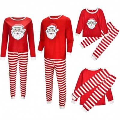 Sleep Sets Matching Christmas Pajamas Family Set Snowflake Holiday Pjs Matching Couples Kid Warm Sleepwear Classic - Kids Red...