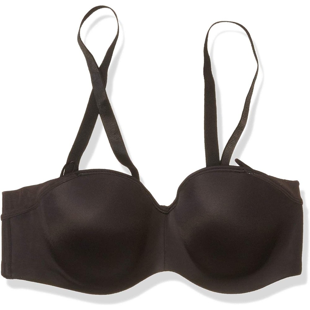 Bras Women's One Smooth U Side & Strapless Multiway Underwire - Black - C6189IR5Z8H