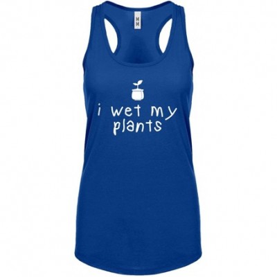 Camisoles & Tanks I Wet My Plants Womens Racerback Tank Top - Royal Blue - CJ18864GH7N