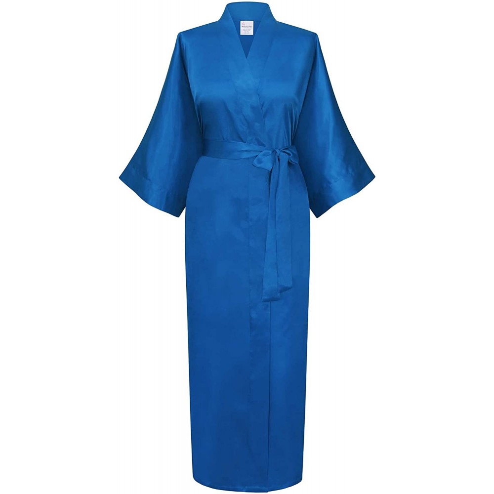 Robes Women's Kimono Robe- Long - Sapphire - CV11SV7MHKR