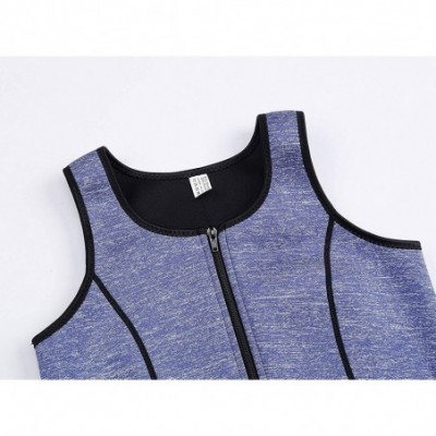 Shapewear Sweat Vest for Women- Neoprene Sauna Waist Trainer Vest for Weight Loss Women - Blue - CB18T7NXCDY