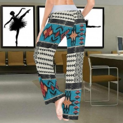 Bottoms Tribal Aztec Geometric Ethnic Tribal Style Women's Pajama Pants Lounge Sleep Wear - Multi - CI19C6AS2WK