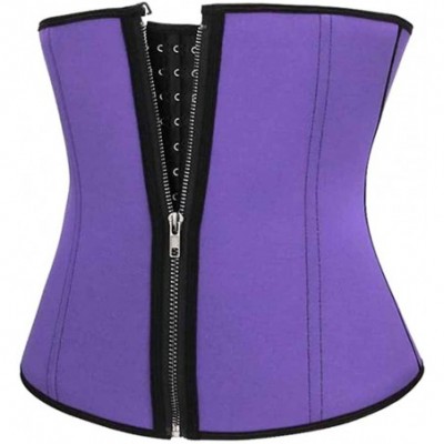 Shapewear Womens Control Waist Trainer Corset Body Shaper Tummy Fat Burning for Hourglass - Purple - CG18SUIO7C4