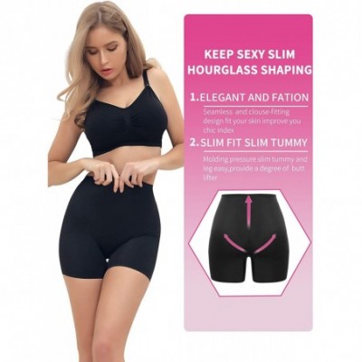 Shapewear Seamless Shapewear Shorts Anti Chafing Slip Shorts for Women Safety Panty Under Dress High Waist Thigh Slimmer - 2b...