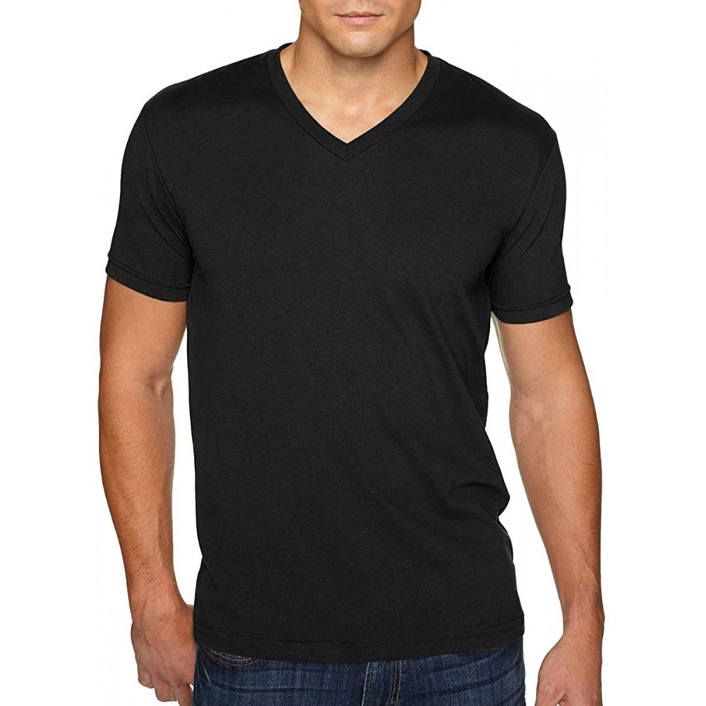 Undershirts Apparel 6440 Mens Premium Fitted Sueded V-Neck Tee -2 Pack - CI18CA00GHA