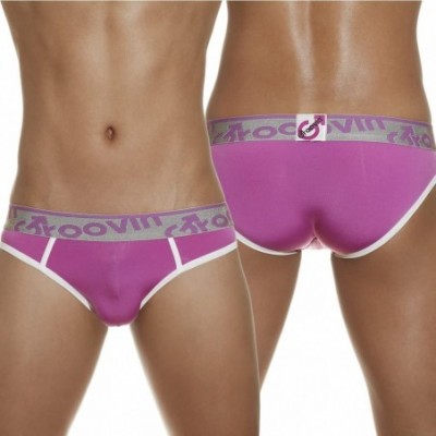 Briefs Groovin'Signature Waistband Purple Hip Brief - CR116B3RHI5