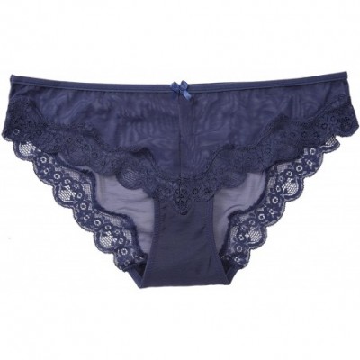 Panties Women Soft Panties Mid Rise Lace Trim Underwear Cotton Nylon Briefs Multipack - Sexy Full Lace - CJ18EX53X9L