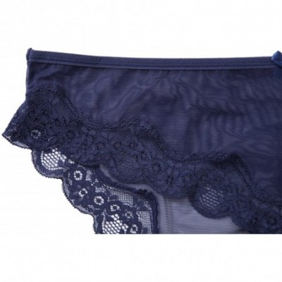 Panties Women Soft Panties Mid Rise Lace Trim Underwear Cotton Nylon Briefs Multipack - Sexy Full Lace - CJ18EX53X9L