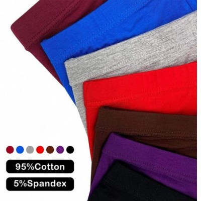 Boxer Briefs Men's Breathable 7-Pack Underwear Boxer Briefs Cotton Trunks - Multicolored5(7 Pack) - CN18XR3SY6W