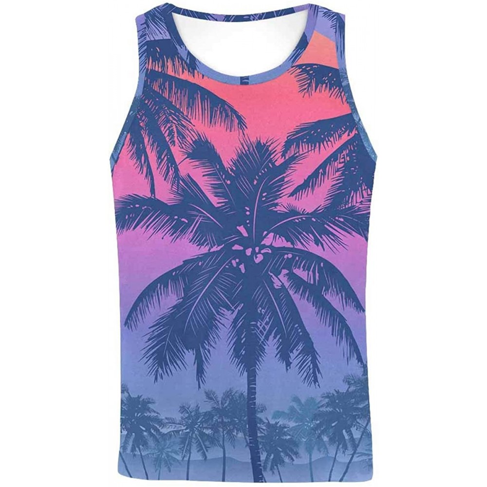 Undershirts Men's Muscle Gym Workout Training Sleeveless Tank Top Tropical Lobster- Anchor- Corals - Multi8 - CT19DLOX4S7