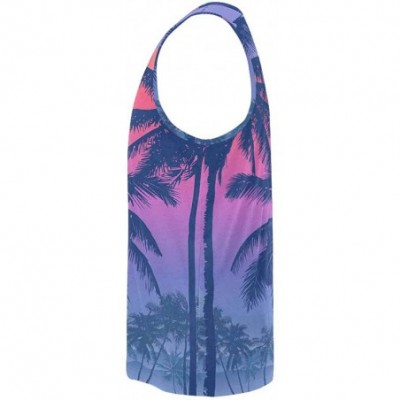 Undershirts Men's Muscle Gym Workout Training Sleeveless Tank Top Tropical Lobster- Anchor- Corals - Multi8 - CT19DLOX4S7