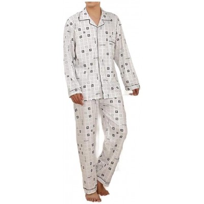 Sleep Sets Men's 2 Piece Set Oversized Everyday Long-Sleeve Summer Sleepwear - As4 - C519E70GQIN