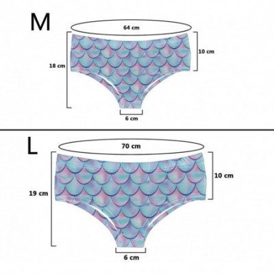 Panties Women's Fashion Flirty Sexy Funny Naughty 3D Printed Cute Animal Underwears Briefs Gifts - Mermaid Fish Scale_blue - ...