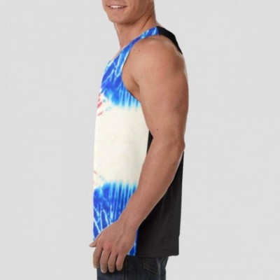 Undershirts Men Muscle Tank Top Summer Beach Holiday Fashion Sleeveless Vest Shirts - Colorado State Flag Tie Dye - CN19DS0MMSZ