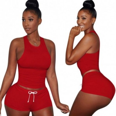 Thermal Underwear Two Piece Outfits for Women - Sexy Pajamas Crop Tops Workout Shorts Sweatsuits Sets-Sexy Outfits Crop Top +...