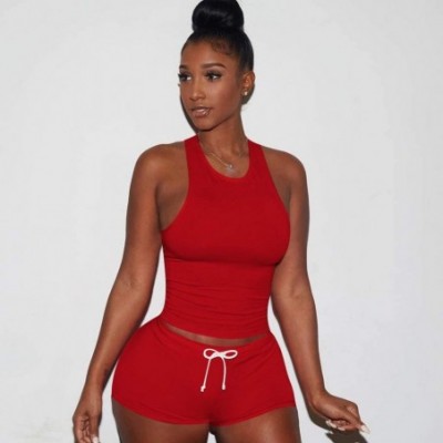 Thermal Underwear Two Piece Outfits for Women - Sexy Pajamas Crop Tops Workout Shorts Sweatsuits Sets-Sexy Outfits Crop Top +...