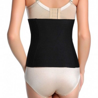 Shapewear Waist Trainer Corset for Weight Loss Fat Burner Tummy Control 16 Steel Boned Body Shaper - Black - C218HYM25T4