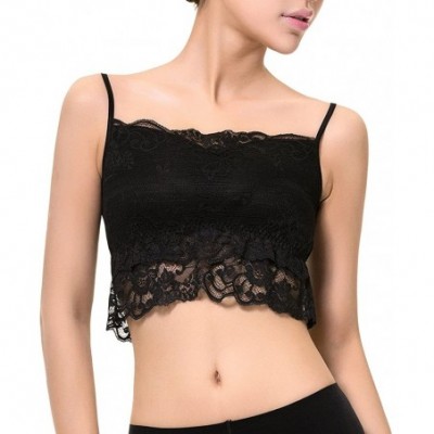 Camisoles & Tanks Women's Lace Soft 100% Pure Silk Render Mini Camisole Black L - C511XIHS3SF