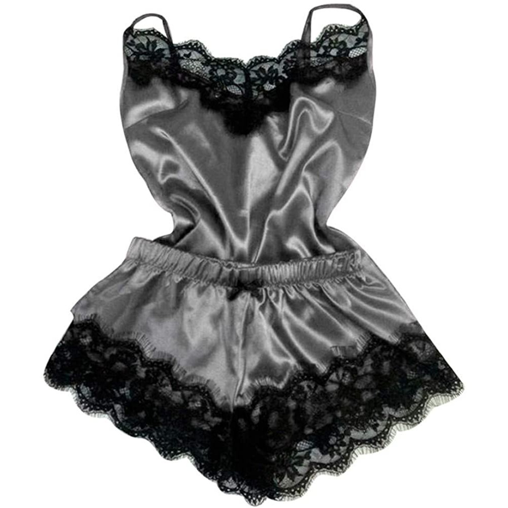 Accessories 2020 Women Lingerie Nightwear Satin Sleepwear Lace Chemise Mini Teddy Nightgown Lingerie Temptation Babydoll - Gr...