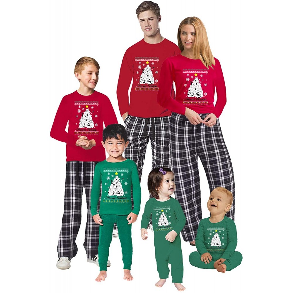 Sleep Sets Christmas Pajamas for Family Meowee Xmas Matching Christmas Sleepwear - Style 1 - CU1932TM4KI