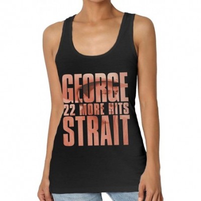 Camisoles & Tanks George Strait Womens Super Soft Camisole Stretch Casual Premium Tank Tops Black - CL197QKRKUM