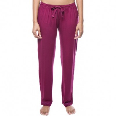 Bottoms Twin Boat Women's Breezy Night Knit Lounge Pant - Plum - CR12GF9PPDD