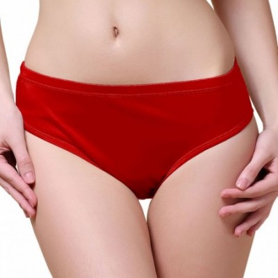 Panties Knitted Pure Silk Women Panties - Red - C7182LX84CG