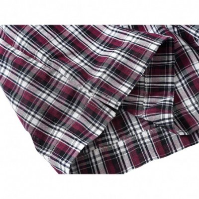 Sets Womens Pajama Shorts Plaid Pajama Bottoms Sleep Shorts Cotton with Pockets Pack - Plaid-21 - CB190227GD2