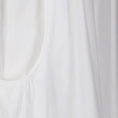 Nightgowns & Sleepshirts 100% Cotton Short Sleeve Nightgown with Pockets - Lara - White - CR18O9KIMYN