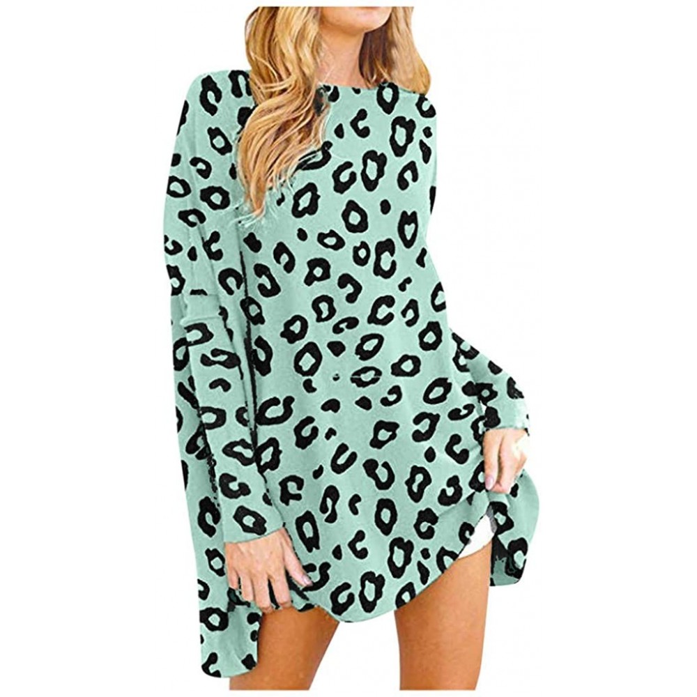 Tops Women's Oversized Shirts Casual Batwing Long Sleeve Loose Pullover Top Blouse - Green - CJ192E2D07T